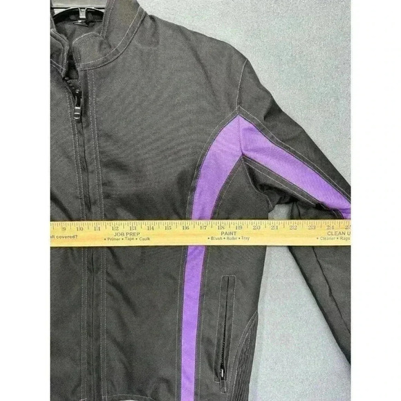 Zony Jacket Womens Small Black/Purple Motorcycle Riding Moto Removable Lining - Picture 8 of 9